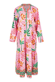 Product shot of the Yasmin Midi Dress – Musk in colour Musk, from the front