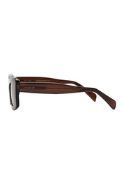 Product shot of the Bailey Sunglasses in colour Brown, detail