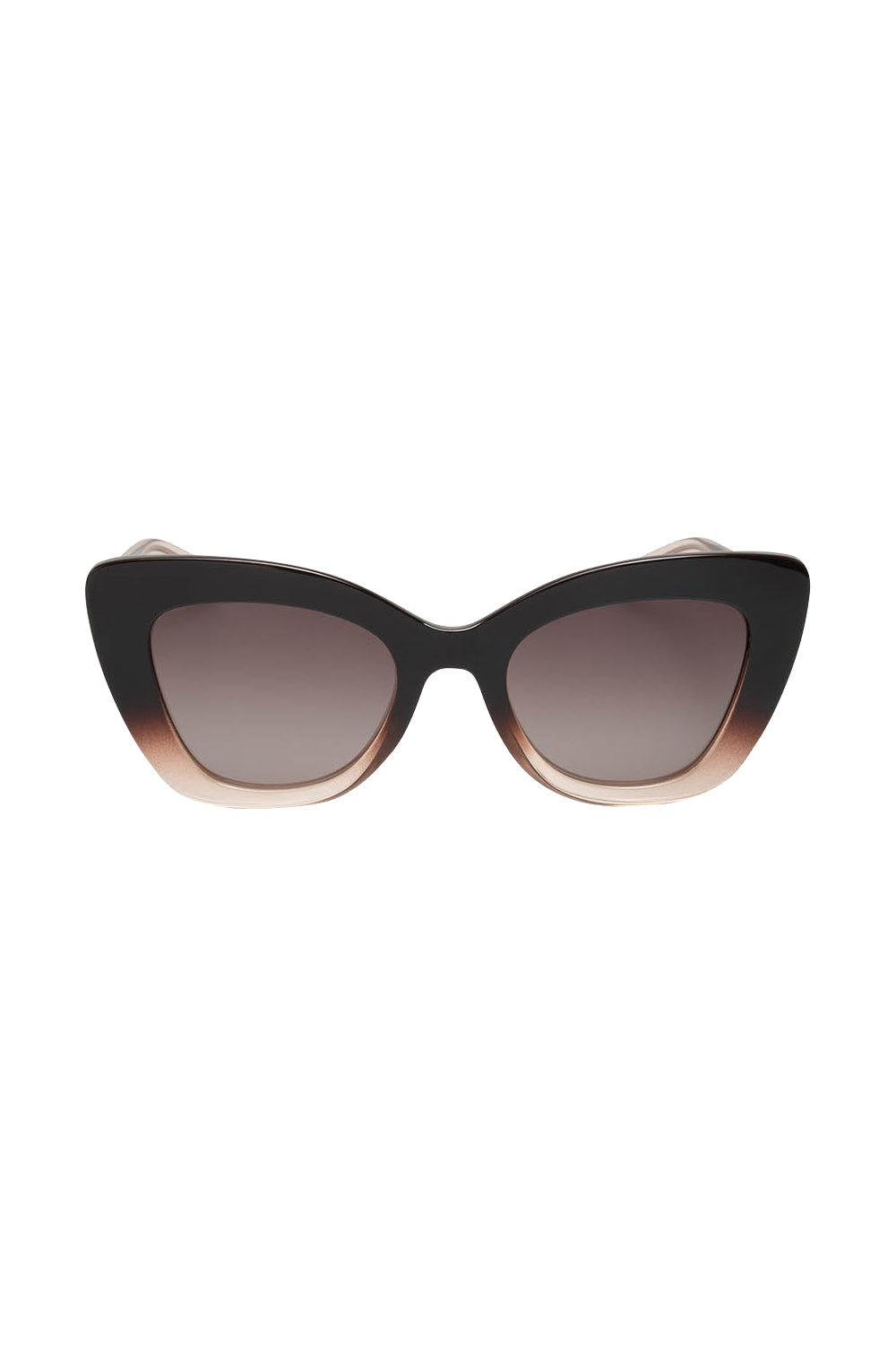 Product shot of the Eden Sunglasses in colour Ombrebrown, from the front