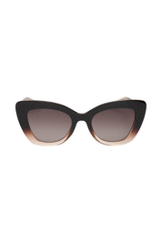 Product shot of the Eden Sunglasses in colour Ombrebrown, from the front