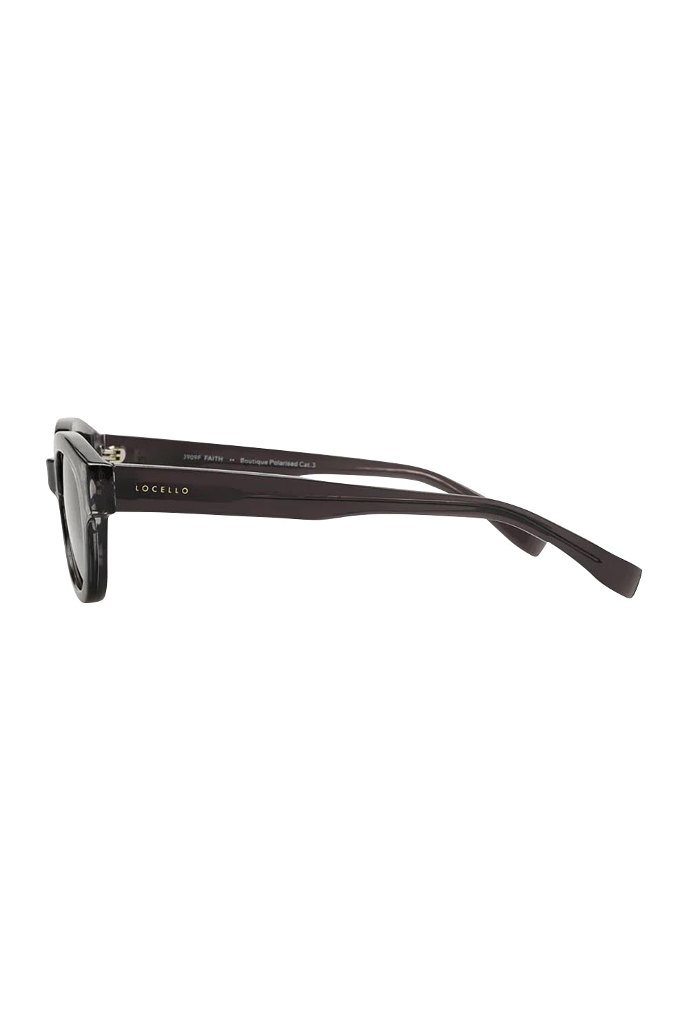 Product shot of the Faith Sunglasses in colour Black (Black), detail