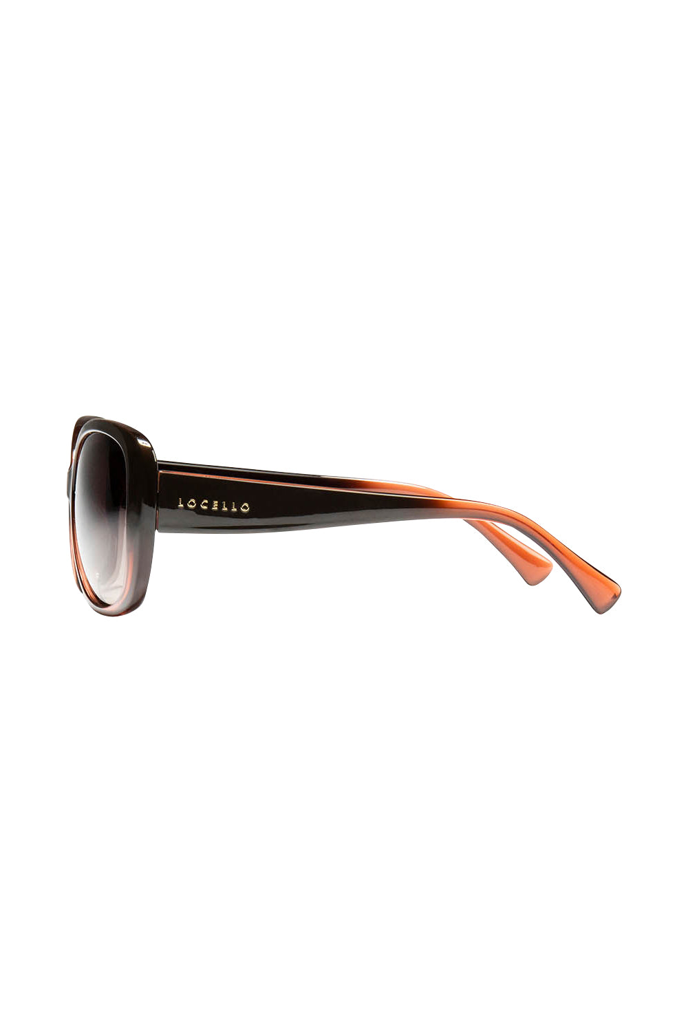 Product shot of the Franca Sunglasses in colour Brown, detail