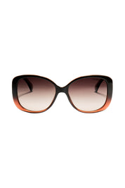 Product shot of the Franca Sunglasses in colour Brown, from the front