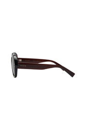 Product shot of the Kamilla Sunglasses in colour Crystbrown, detail