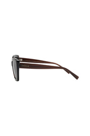 Product shot of the Layla Sunglasses in colour Crystbrown, detail