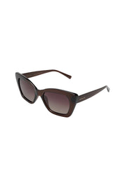 Product shot of the Layla Sunglasses in colour Crystbrown, detail