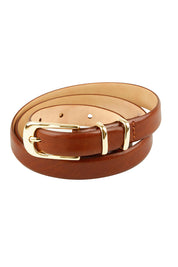 Product shot of the Sophia Leather Belt in colour Tan, from the front