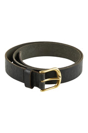 Product shot of the Kylie Leather Belt in colour Black (Black), from the front