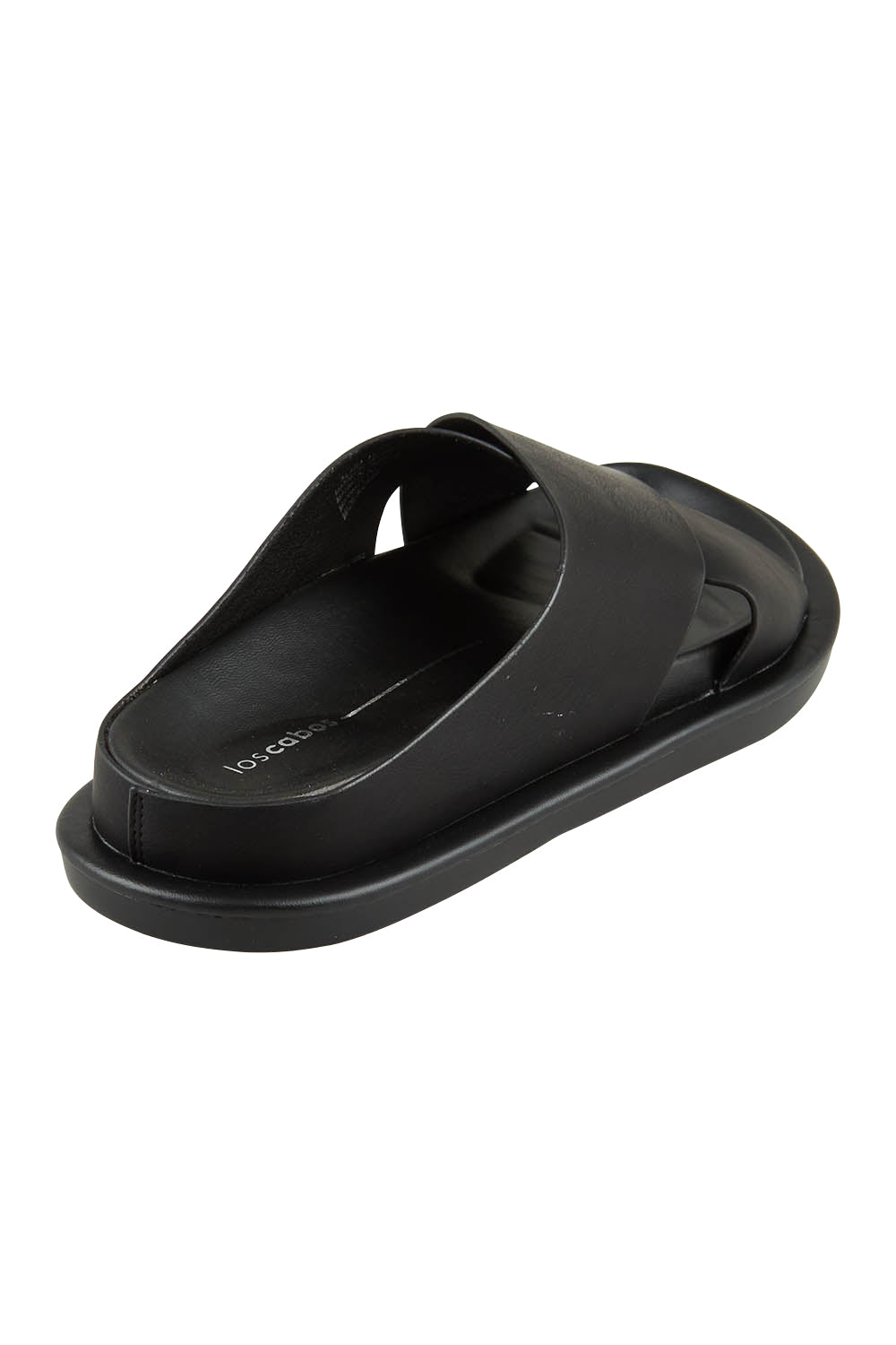 Product shot of the Alara Crossover Slide in colour Black (Black), from the back
