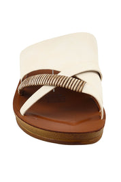 Product shot of the Bride Slide in colour Bone, detail