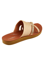 Product shot of the Bride Slide in colour Caramelraf, from the back