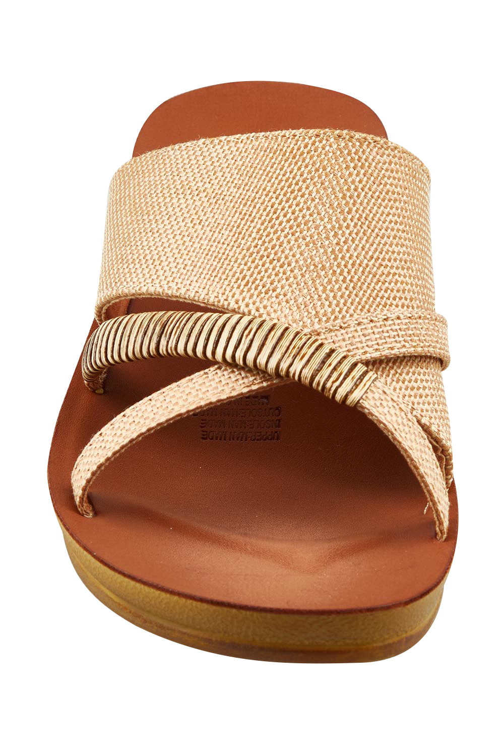 Product shot of the Bride Slide in colour Caramelraf, detail