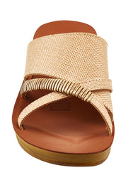 Product shot of the Bride Slide in colour Caramelraf, detail