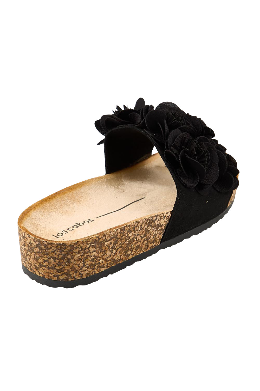 Product shot of the Corsage Slide - Black in colour Black, from the back