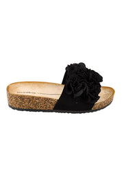 Product shot of the Corsage Slide - Black in colour Black, from the front