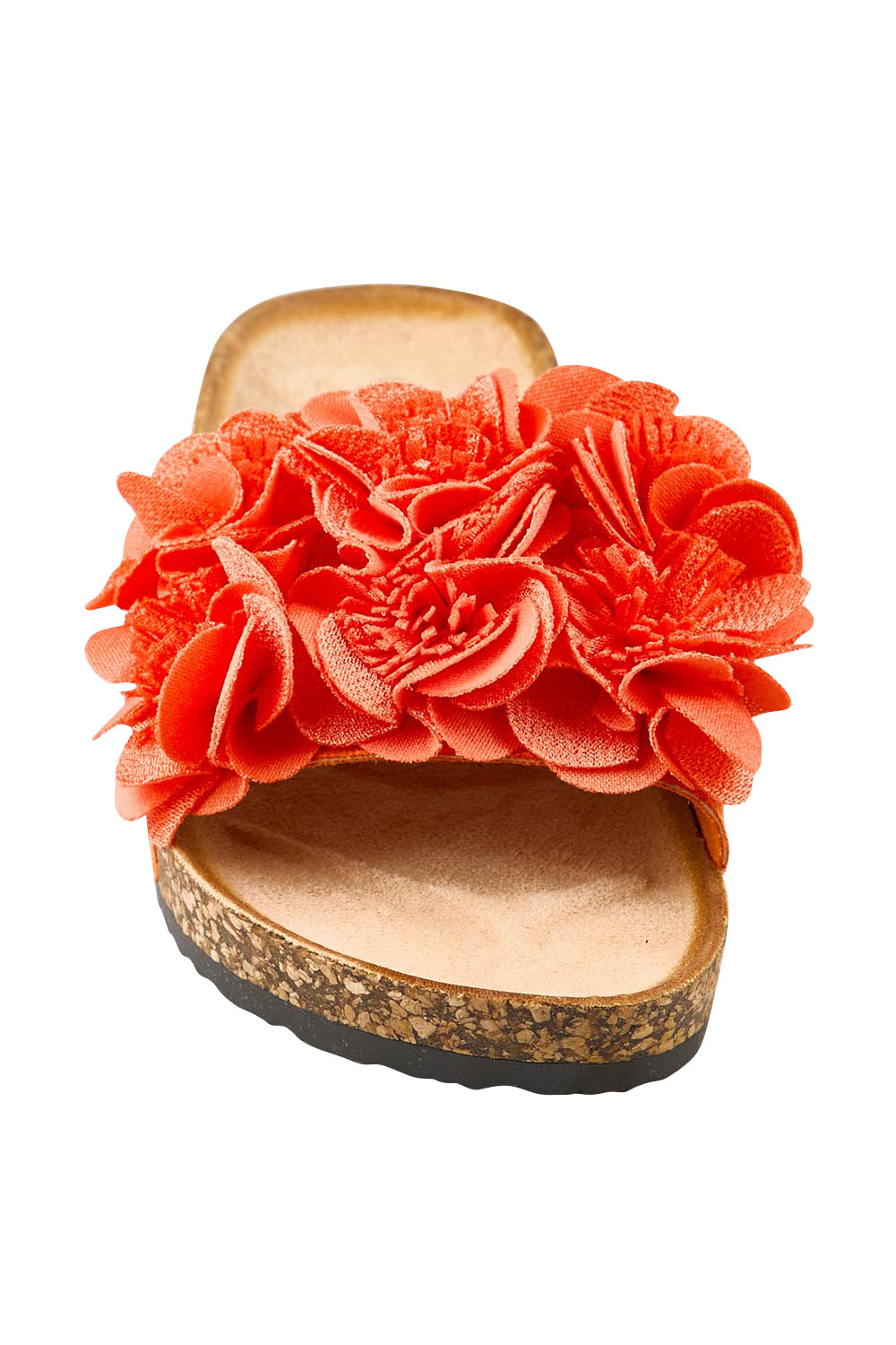 Product shot of the Corsage Slide - Tango in colour Tango, showing detail