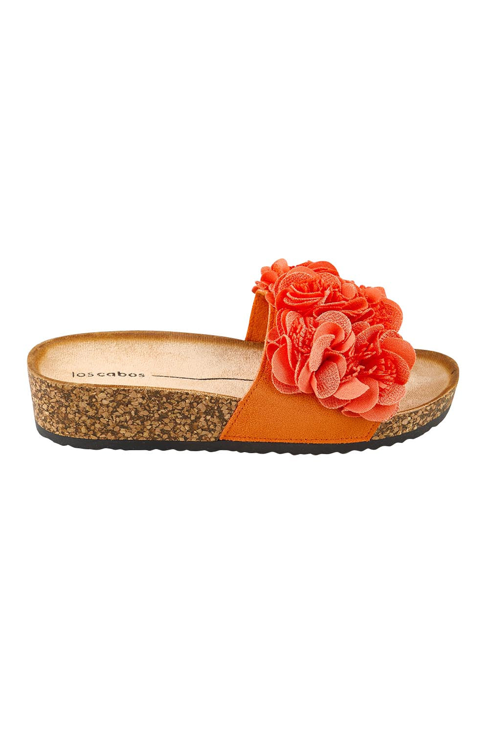 Product shot of the Corsage Slide - Tango in colour Tango, from the front