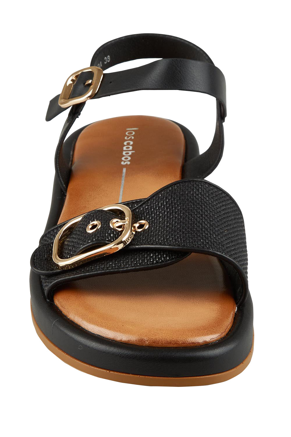 Product shot of the Granada Sandal in colour Black (Black), detail