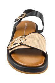 Product shot of the Granada Sandal - Caramel in colour Caramel, showing detail