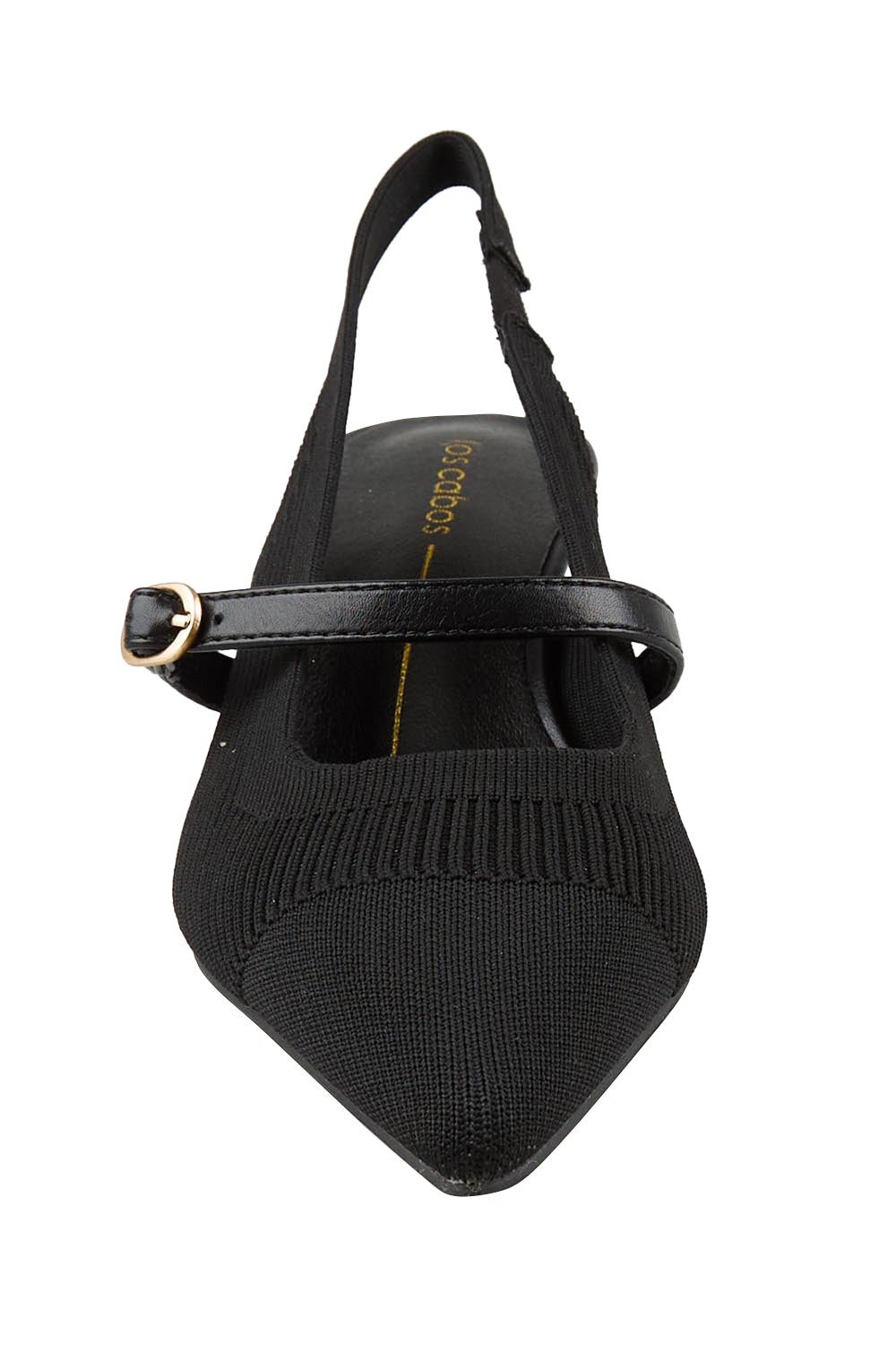 Product shot of the Kiti Heel - Black in colour Black, showing detail