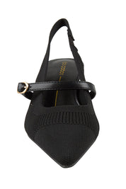 Product shot of the Kiti Heel - Black in colour Black, showing detail