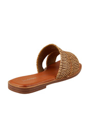 Product shot of the Las Slide in colour Chocolate, from the back