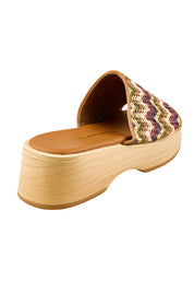 Product shot of the Seli Slide - Brownmulti in colour Brownmulti, from the back