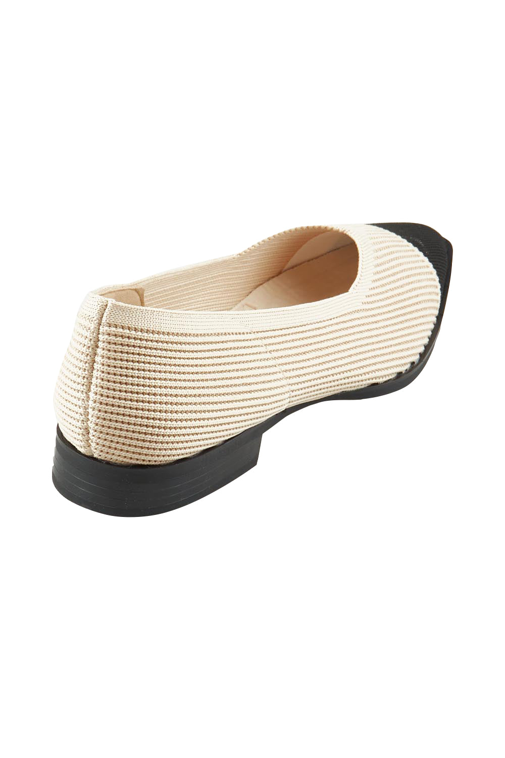 Product shot of the Syracus Fly Knit Washable Flat in colour TaupeBlack, from the back