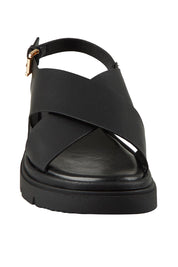 Product shot of the Tolis Flatform Sandal in colour Black (Black), detail