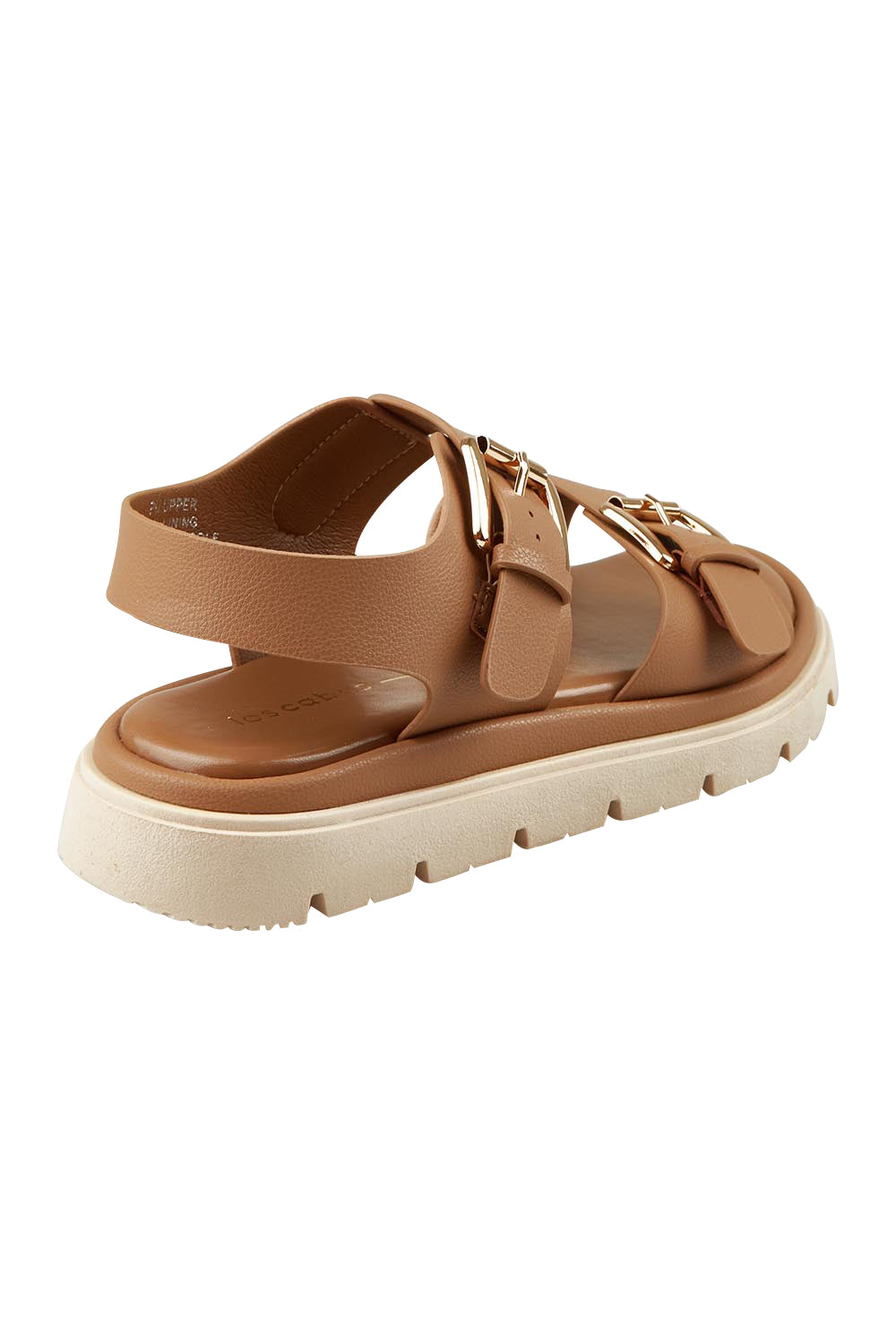 Product shot of the Toli Flatform in colour Pecan, from the back