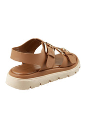 Product shot of the Toli Flatform in colour Pecan, from the back