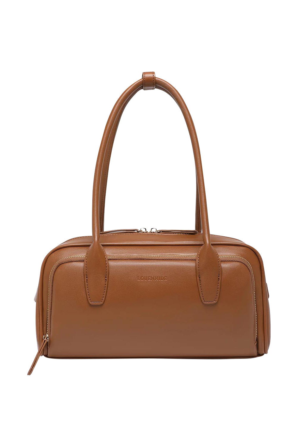 Product shot of the Paloma Shoulder Bag in colour Tan, from the front