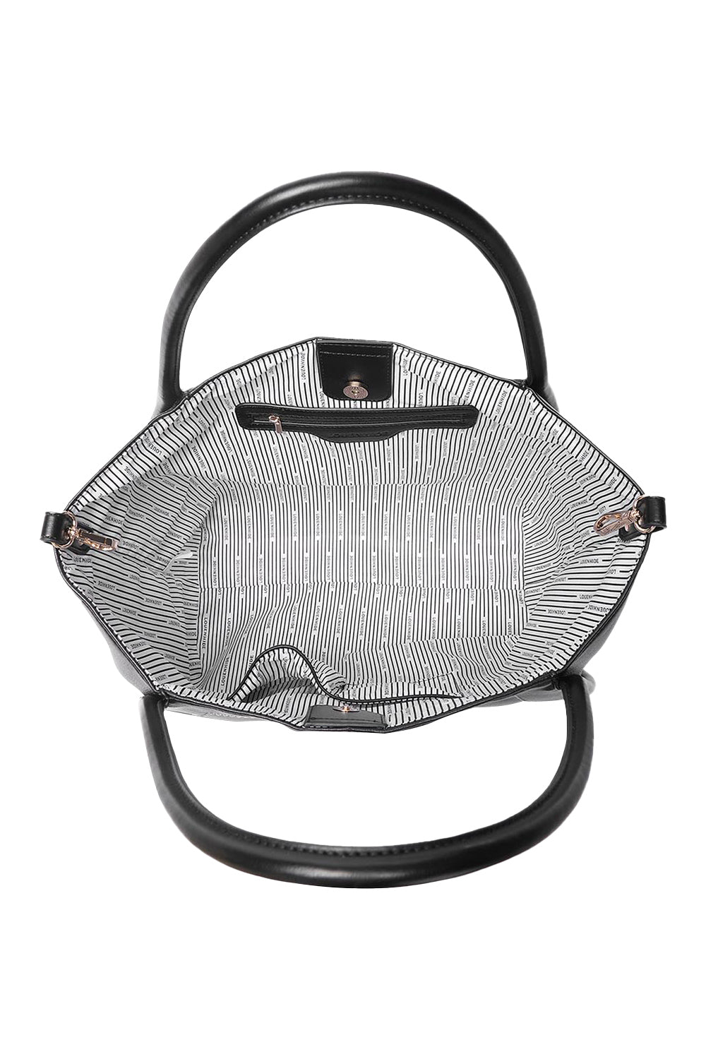 Product shot of the Sutton Shoulder Bag in colour Black (Black), detail