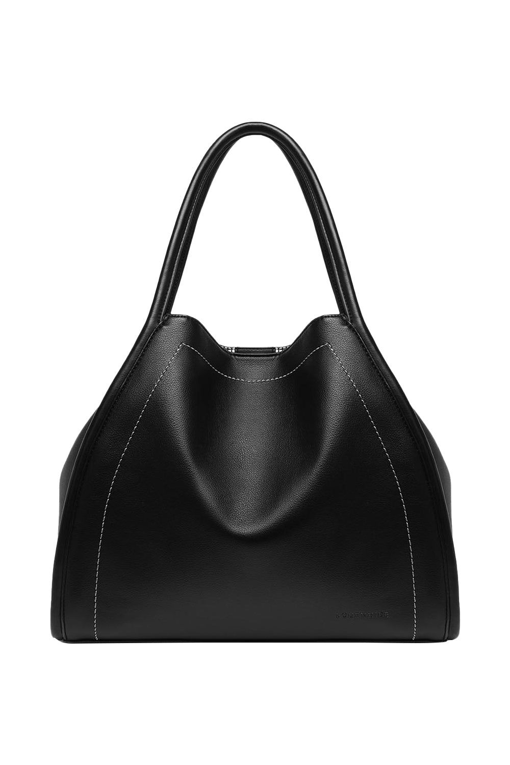 Product shot of the Sutton Shoulder Bag in colour Black (Black), from the front