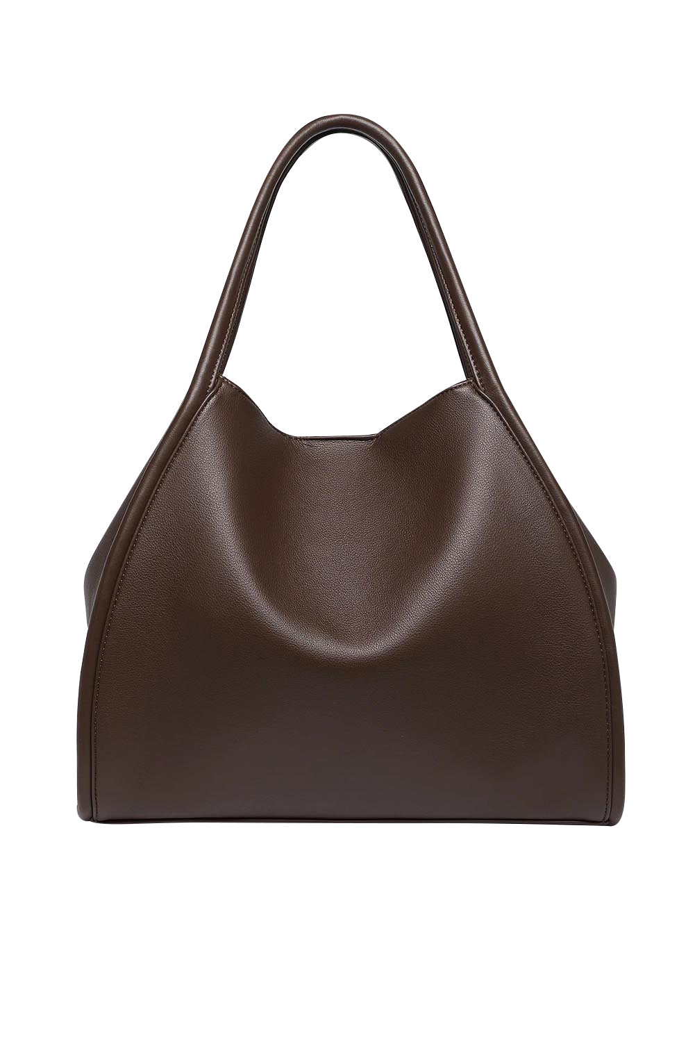 Product shot of the Sutton Shoulder Bag in colour Chocolate, from the back
