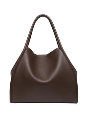 Product shot of the Sutton Shoulder Bag in colour Chocolate, from the back