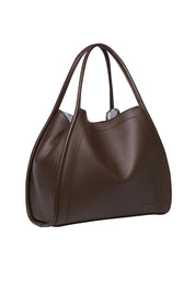 Product shot of the Sutton Shoulder Bag in colour Chocolate, detail