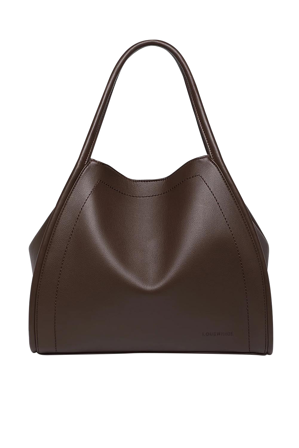 Product shot of the Sutton Shoulder Bag in colour Chocolate, from the front