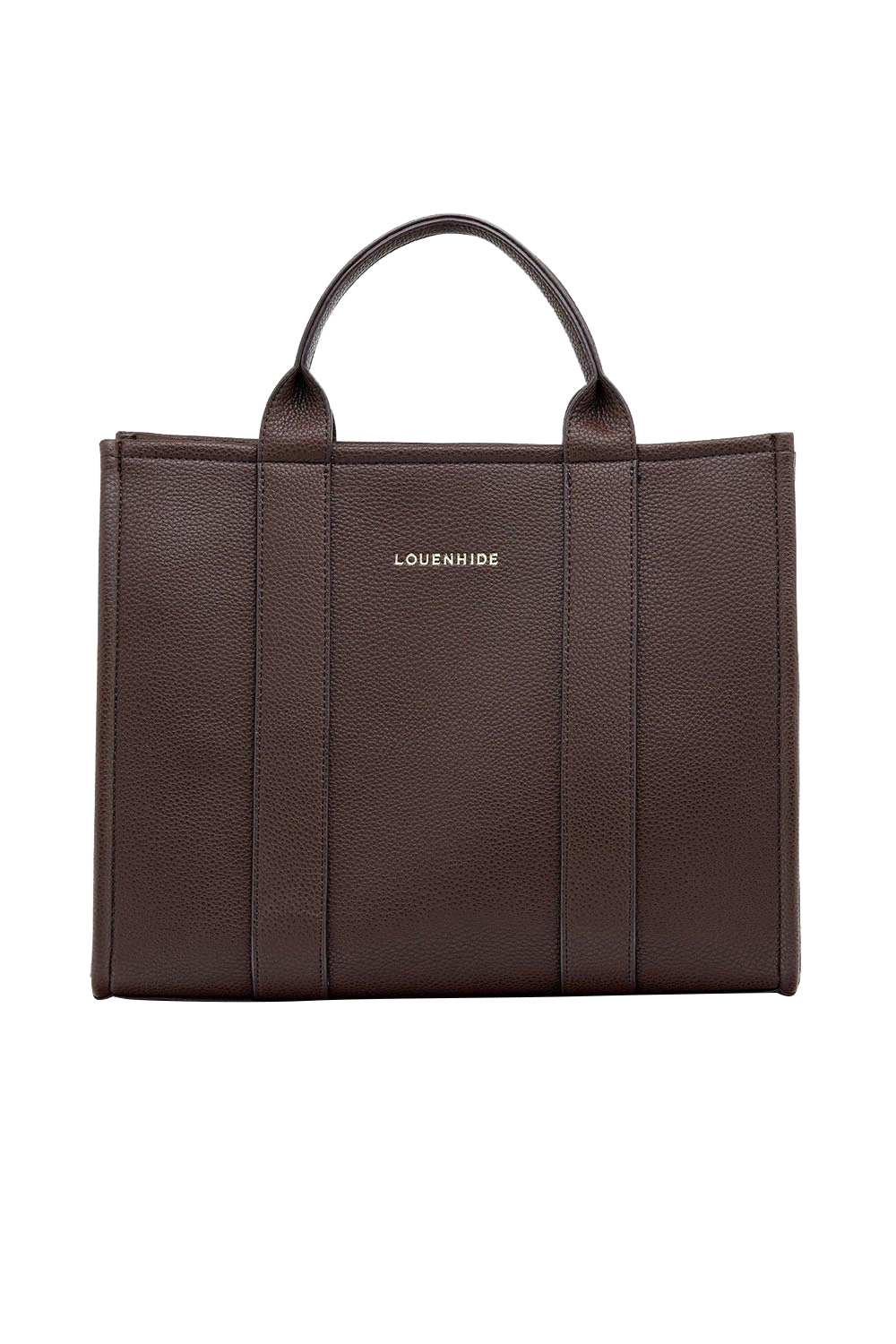 Product shot of the Manhattan Tote Bag in colour Chocolate, detail