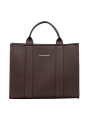Product shot of the Manhattan Tote Bag in colour Chocolate, detail