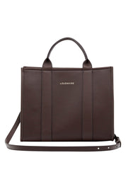 Product shot of the Manhattan Tote Bag in colour Chocolate, from the front