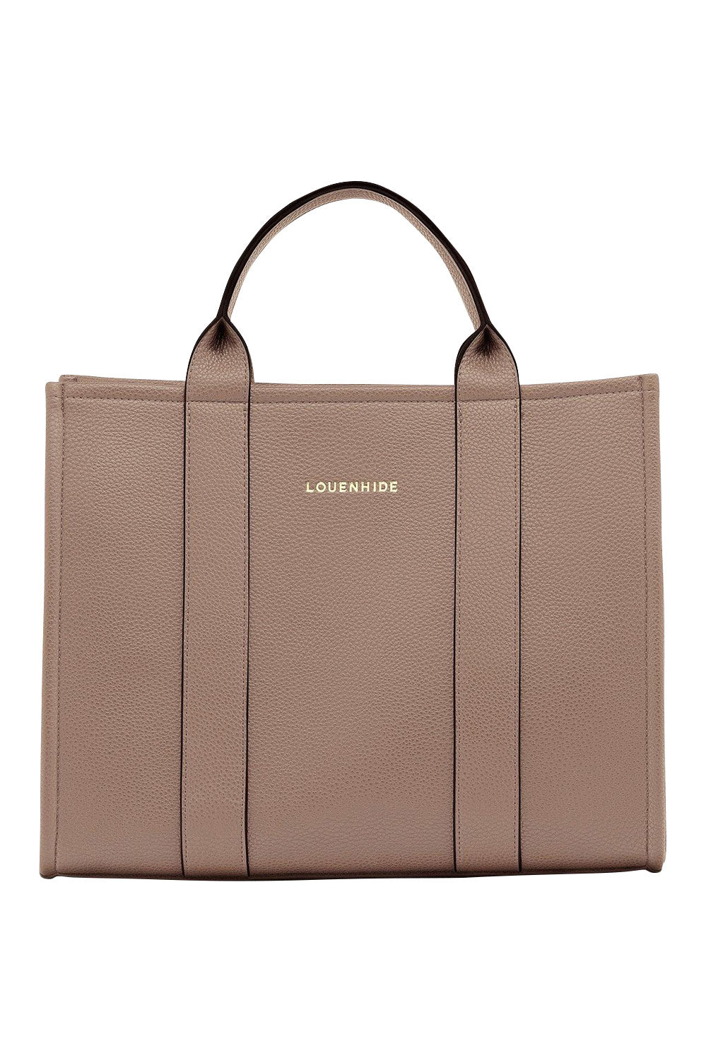 Product shot of the Manhattan Tote Bag in colour Coffee, from the back