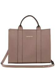 Product shot of the Manhattan Tote Bag in colour Coffee, from the front