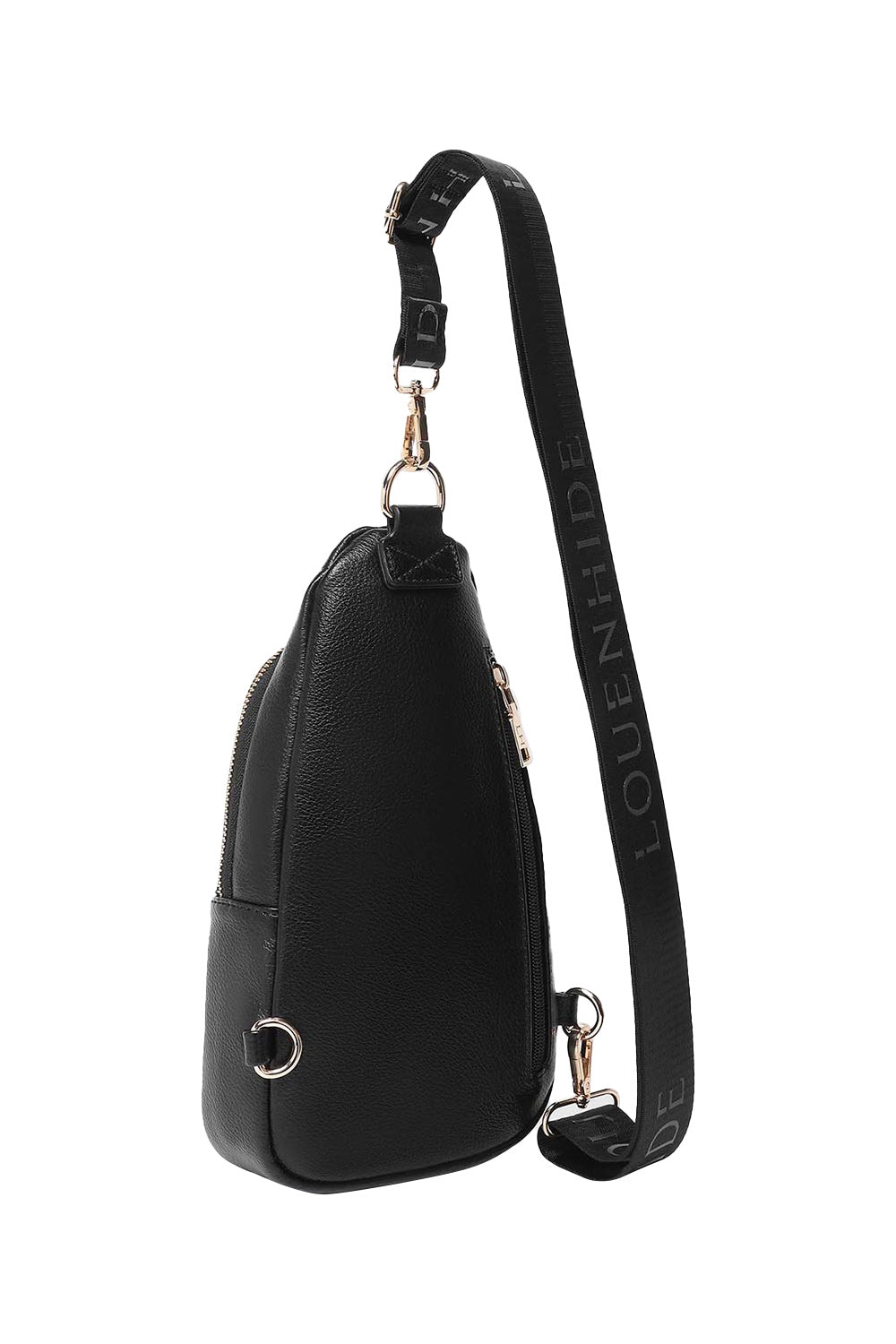 Product shot of the Bella Sling Bag in colour Black (Black), from the back