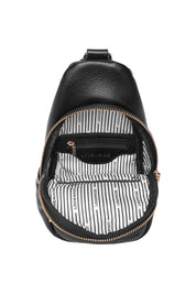 Product shot of the Bella Sling Bag in colour Black (Black), detail