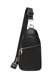 Product shot of the Bella Sling Bag in colour Black (Black), from the front