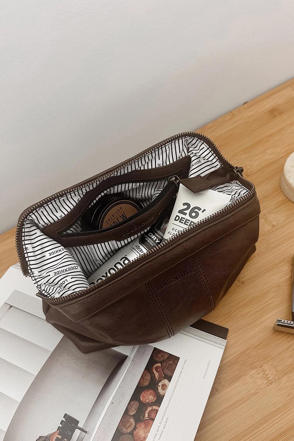 Albie Cosmetic Case – Chocolate
