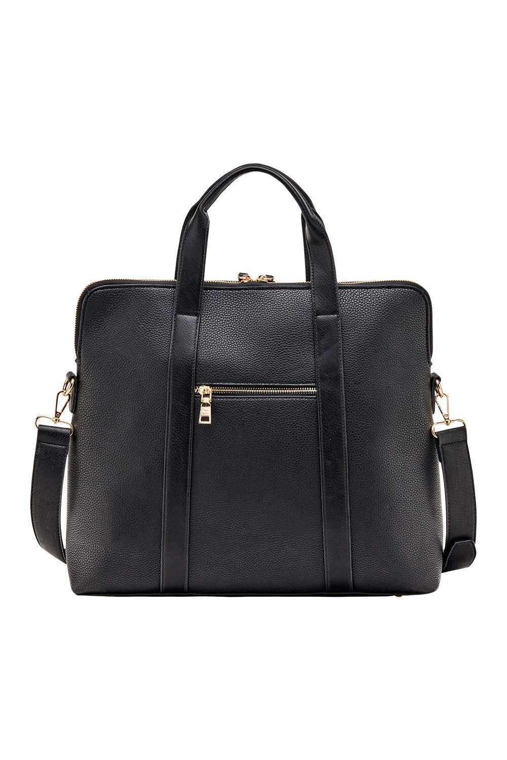 Product shot of the Rhodes Laptop Bag in colour Black (Black), from the back