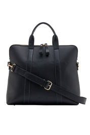 Product shot of the Rhodes Laptop Bag in colour Black (Black), from the front