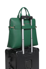 Product shot of the Rhodes Laptop Bag in colour Green (Green), detail